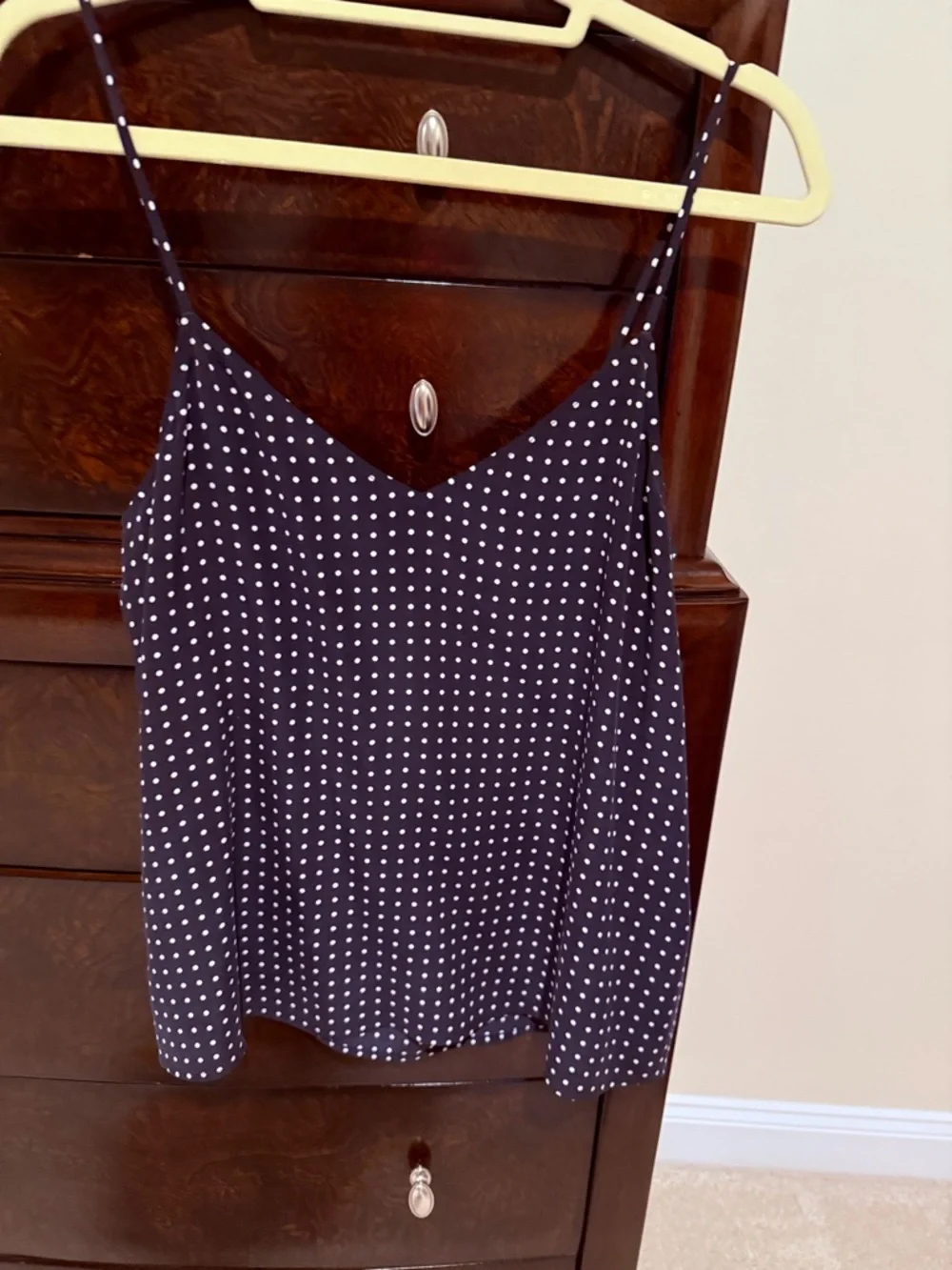 Equipment Navy Polka Dot Silk Cami - Picture 1 of 1